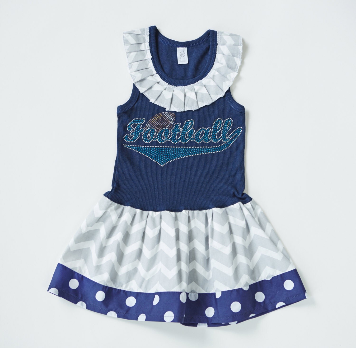 Girls Football Dress Girls Dresses Football by BabyThreadsByLiz