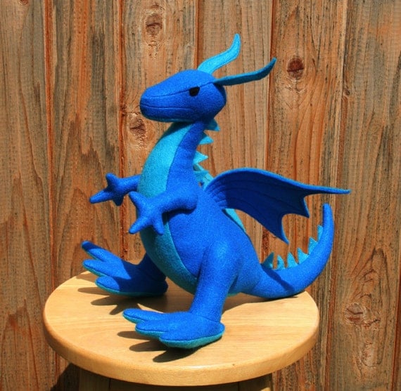 giant blue dragon stuffed animal