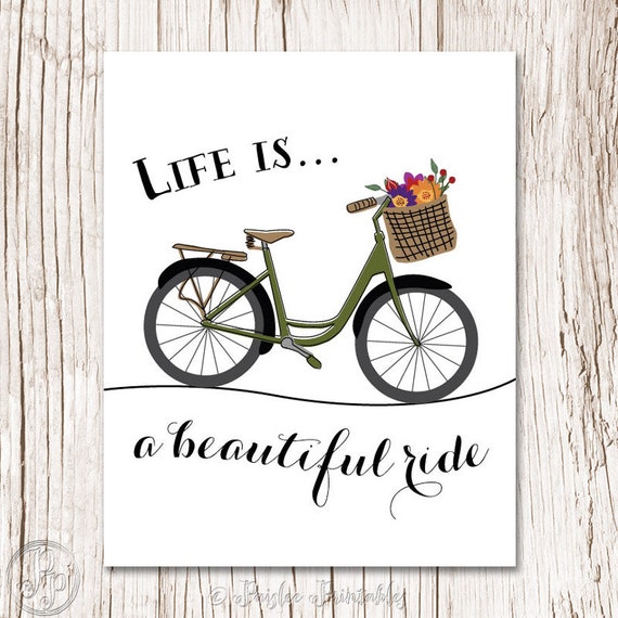 items-similar-to-life-is-a-beautiful-ride-art-print-printable-instant