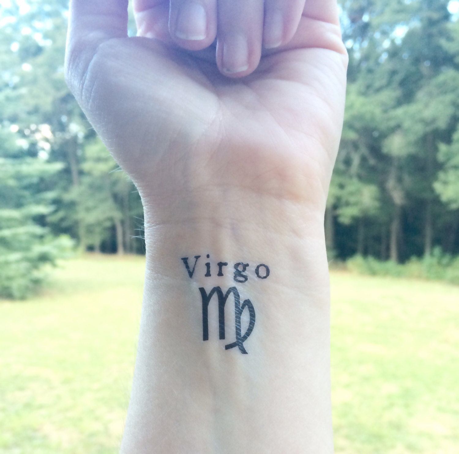 Virgo Tattoo Temporary Tattoo Zodiac Sign by SymbolicImports