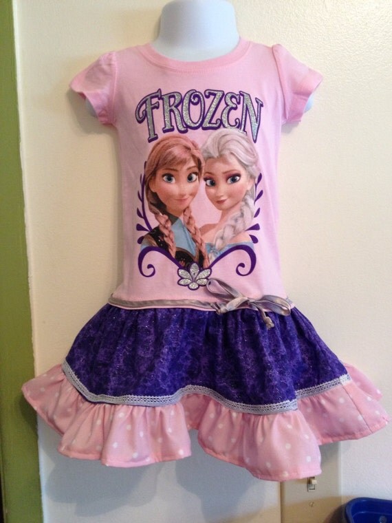 Disney frozen tshirt dress by HomemadeElegance on Etsy