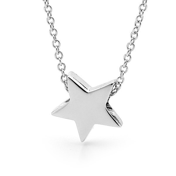 Star Necklace in sterling silver small silver star pendant