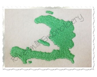 Haiti Machine Embroidery Design - 4 Sizes