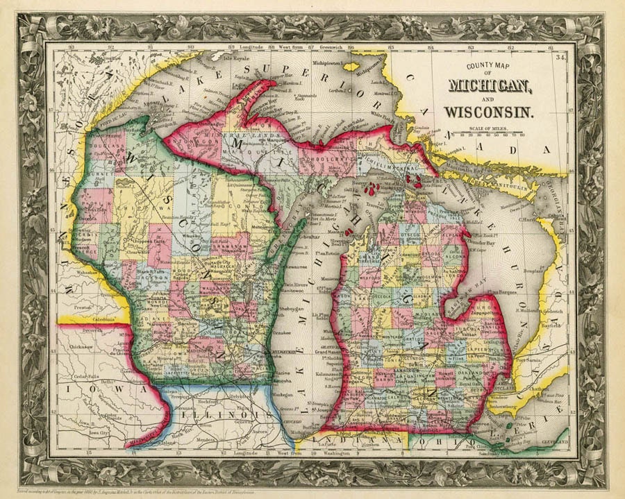 34 Map Of Wisconsin And Michigan - Maps Database Source