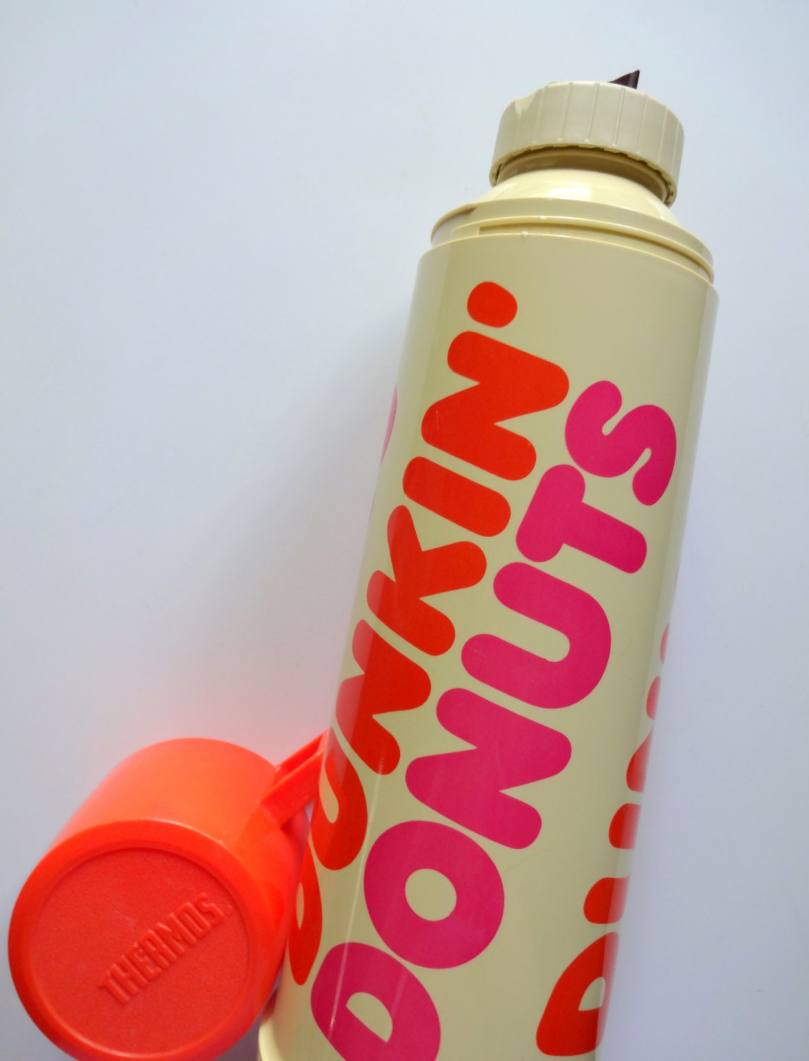 Vintage Dunkin' Donuts Glass Lined Thermos 1970s