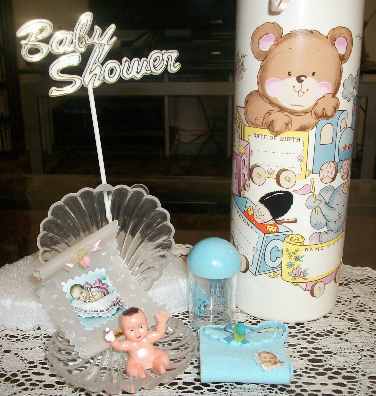 Baby Boy Shower Cake Toppers from nancytreasures on Etsy Studio