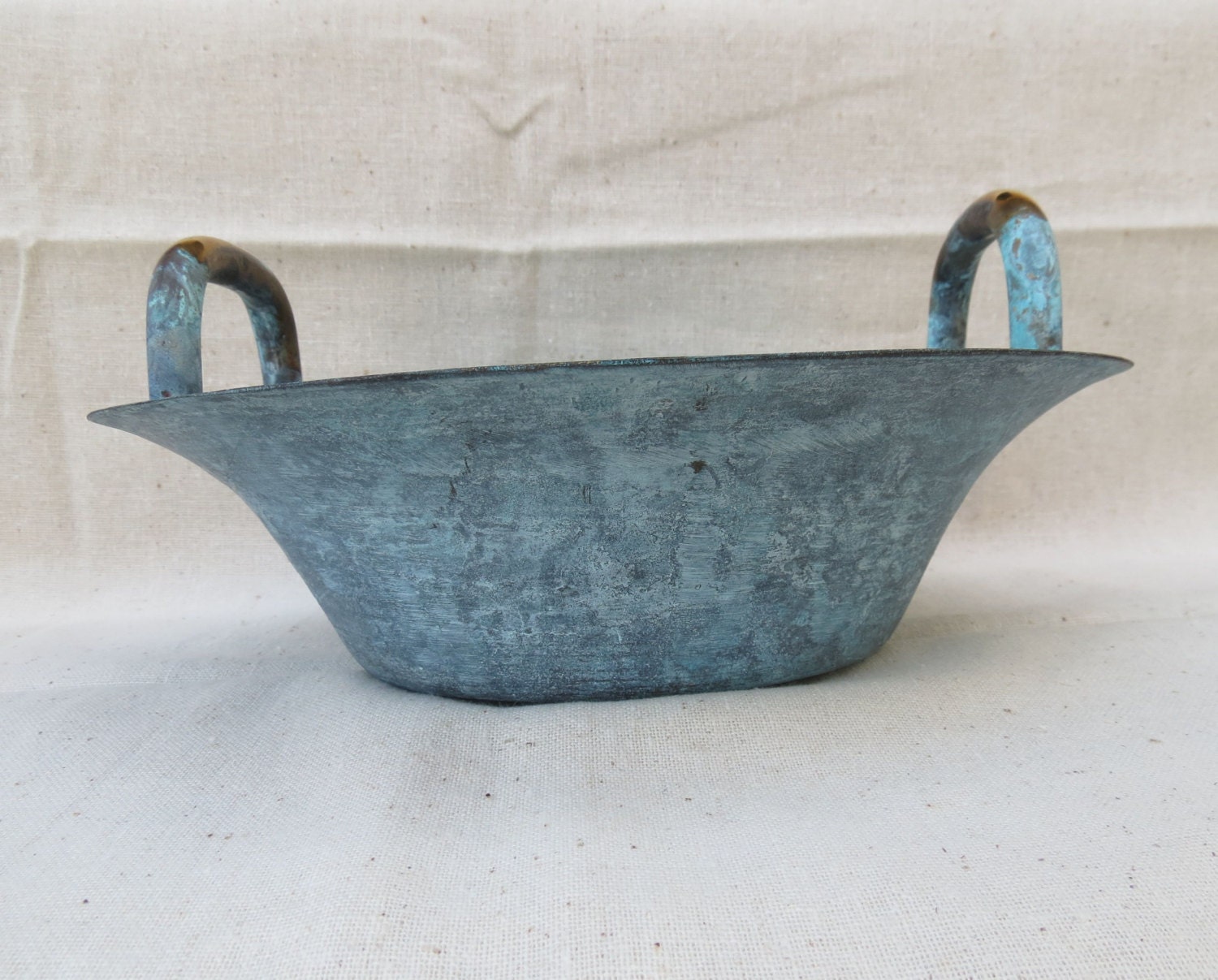 Vintage Dancing Water Bronze Meditation Bowl Hand Cast