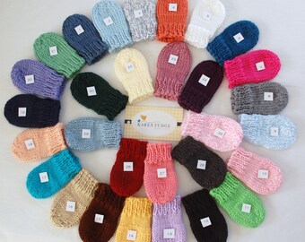 Baby Mittens, THUMBLESS MITTENS, baby mittens with strings attached, Toddler Mitts, Preemie/24 Months, mittens, mittens with string,
