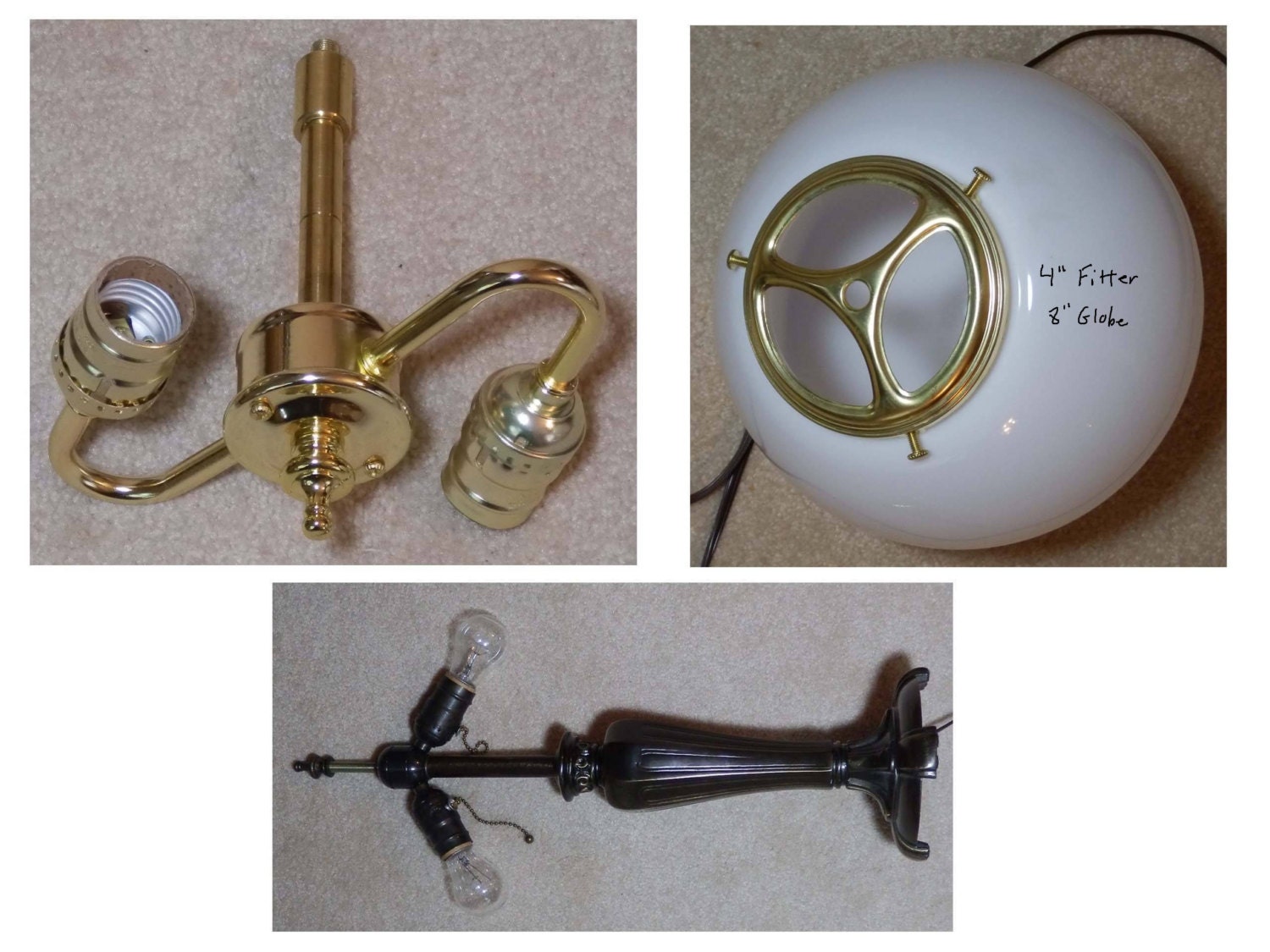 Stained Glass Lamp Shade or Hanging Lamp Amber 9 by CraftsmanGary