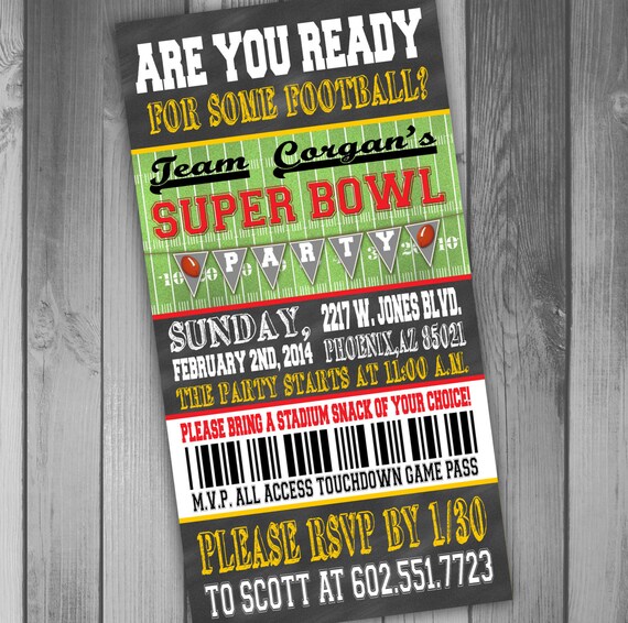 super bowl invitation template
