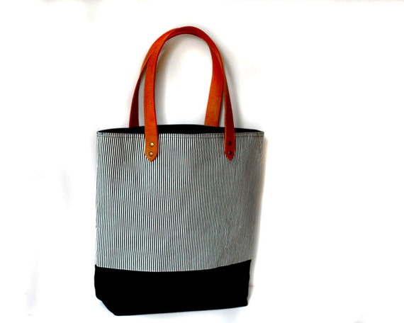 ... Bag, leather and canvas tote bag, beach bag, diaper bag, large bag