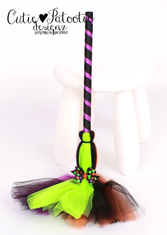 Sale READY TO SHIP: Spellbinder Bitty Broomstick - Halloween Witch Costume Accessory - Infant to Toddler Size - Cutie Patootie Designz Il_570xn
