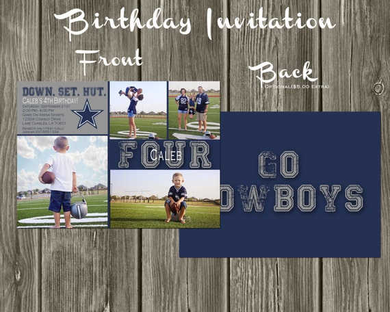 Dallas Cowboys Football Birthday Invitation Il_570xn