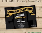 EDITABLE Instant Download - Graduation Invitation, High School Graduation Invitation, College Graduation Invitation, Graduation Party 2014 Il_170x135