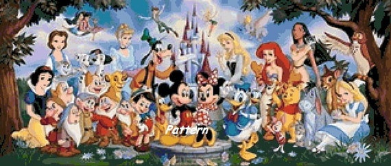 Disney Heroes N16. Counted Cross Stitch Pattern.  PDF Files.