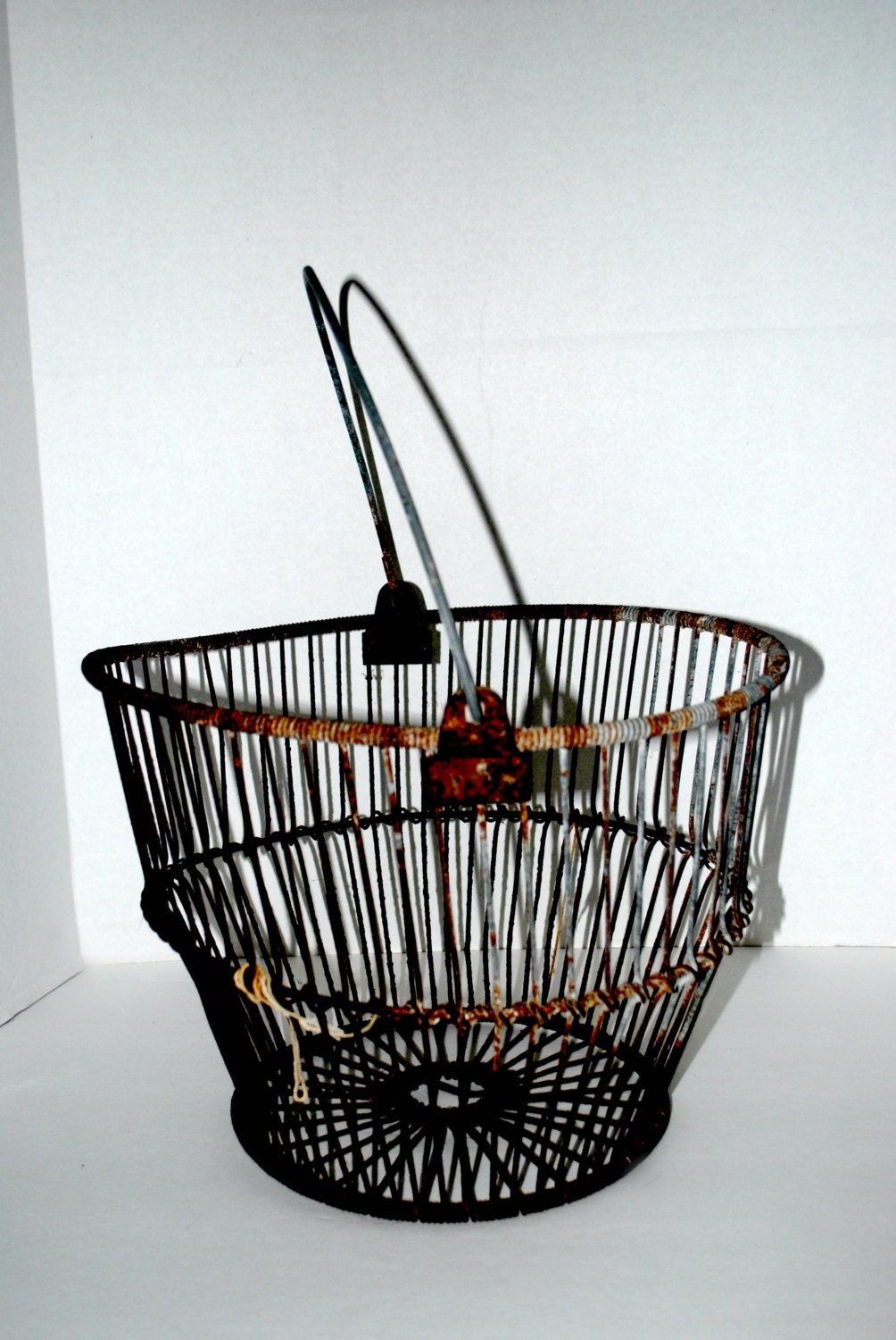 Clam basket shellfish wire basket vintage clam/