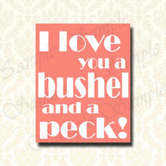 i love you a bushel and a peck