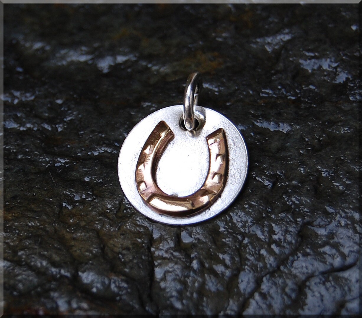 Lucky Horseshoe Charm Pendant Lucky Jewelry Gold Horseshoe