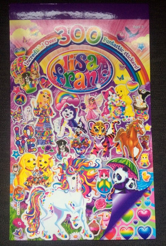 BRAND NEW Lisa Frank Sticker Book OVER 300 Stickers Kawaii