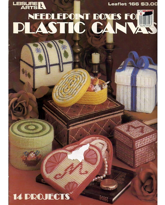 Needlepoint Boxes For Plastic Canvas Pattern Book Leisure