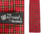 70s Tie Tartan Square End Red Vintage Mod Retro Necktie Men's Wedding Groom Black Hippie Gift Krawatte Wembley The Butterfly 70's Christmas 70s Tie Tartan Square End Red Vintage Mod Retro Necktie Men's Wedding Groom Black Hippie Gift Krawatte Wembley The Butterfly 70's Christmas