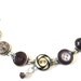 Purple WATER POLO antique button bracelet, glass & china buttons. 1800s buttons. One of a kind