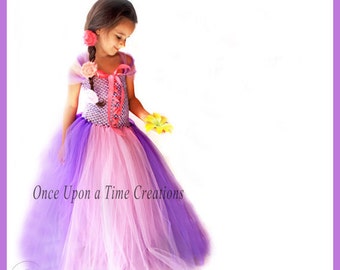 Princess Tutu Dress - Photo Prop Baby Halloween Costume Girls Size 12 18 Months 2T 3T 4T 5 6 7 8 10 12 - Girly Pink and Purple