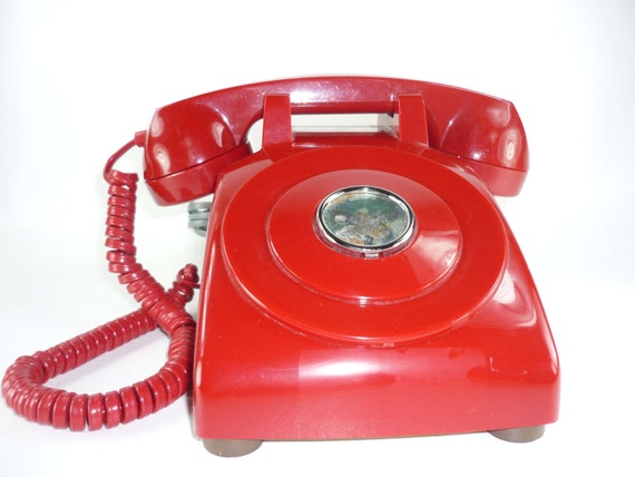 Vintage Red Telephone Hotline Bat Phone Cortelco