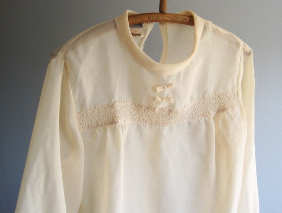 Blouse bow lolita long sleeve vintage blouse by woolpleasure
