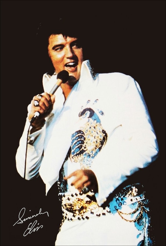 Elvis Presley Early 1970's Las Vegas Style Poster Stand-Up