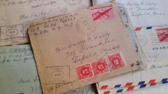 A Love Letter From World War II Era Handwritten by ZoesOldeShoppe