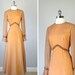 Vintage 1960s Gown, 60s Gown, 60s Maxi Dress, 1960s Maxi Dress, Boho Maxi Dress, Chiffon Gown, Parnes Feinstein Gown, Cinnamon, Medium