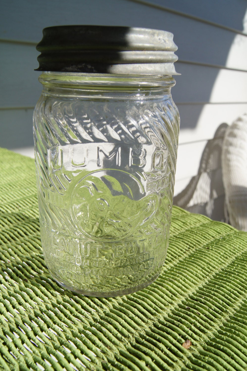 JUMBO elephant peanut butter jar. 1 lb. Frank Tea and Spice