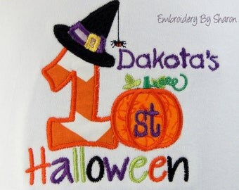 My First Halloween Bodysuit - Personalized for boy or girl. First Halloween Boy, First Halloween Girls