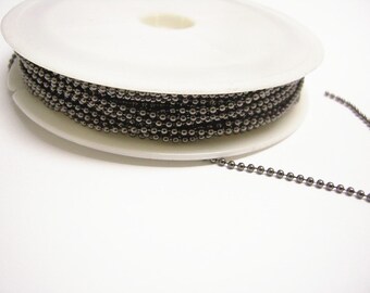 26 feet 1.5mm gunmetal ball chain in spool-8454