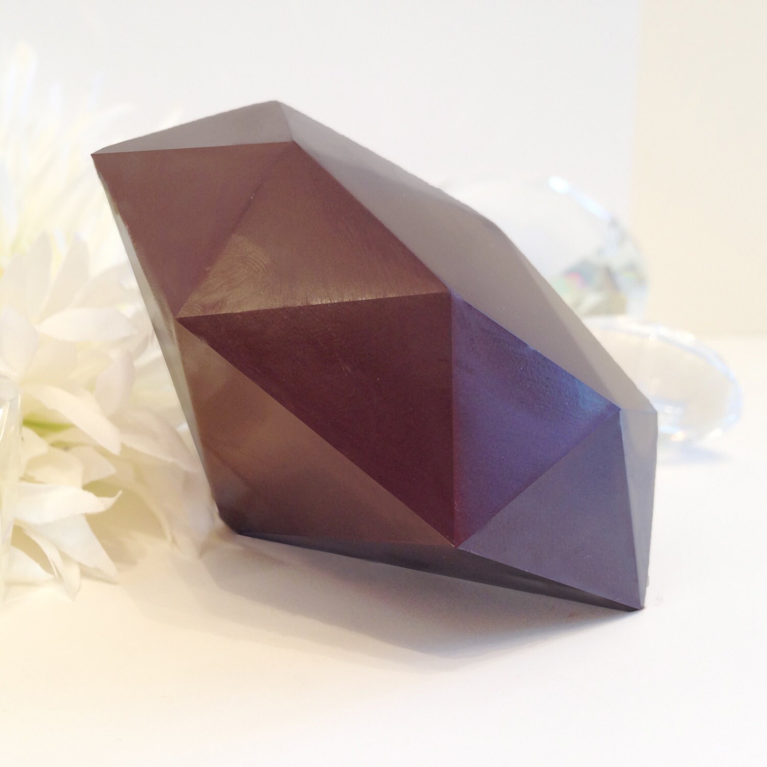 Solid Dark Chocolate Diamond Giant Diamond Shaped Candy