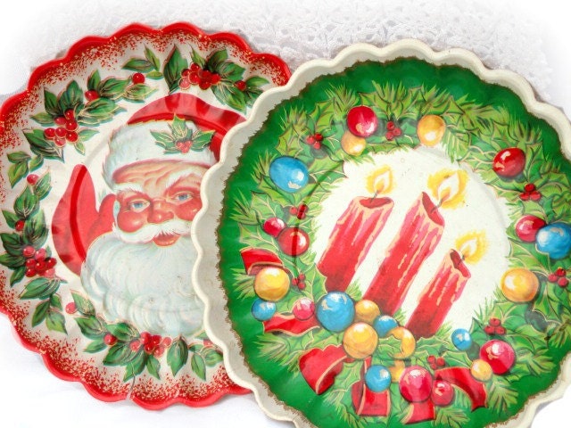 vintage christmas holiday trays serving bowls by vintage christmas holiday trays serving bowls by
