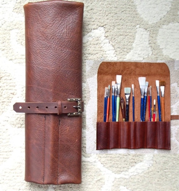 Leather Paintbrush Roll Paintbrush Holder Paintbrush