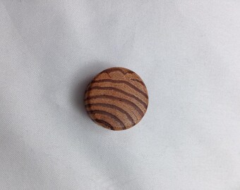 100% Handmade Organic Zebra Wood Plug - 21mm