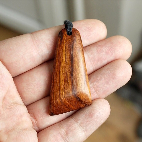 Wooden necklace Wooden pendant Good wood Wood carving