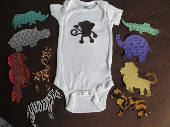 Iron-On Appliques - Jungle Animal Safari Theme - for Baby Shower Craft Kit Il_570xn