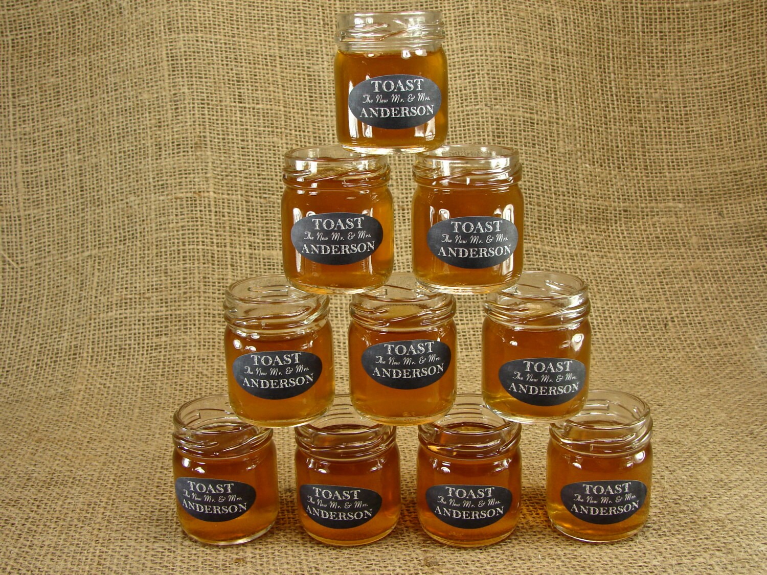 Personalized Mason Jar Shot Glasses Chalkboard Style Label