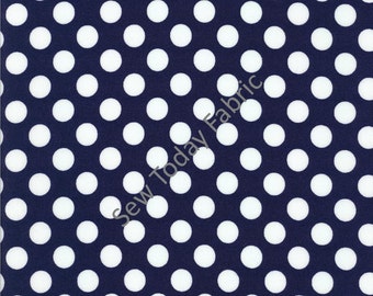 Ta Dot Indigo (White dots on Indigo) - Michael Miller CX1492-INDI-D (sold by the 1/2 yard)