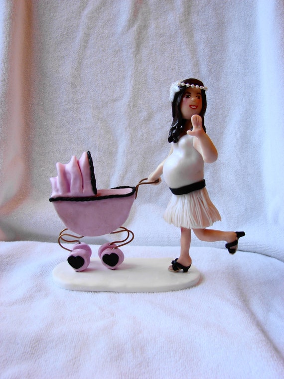 mom for attire shower baby Cake Baby Custom Clay Polymer Topper, Topper, Cake Custom Shower