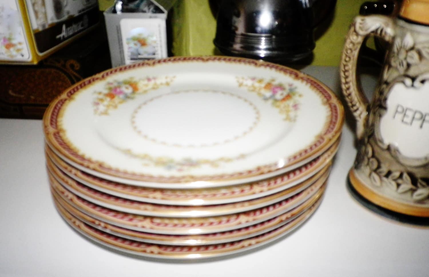 Set of 6 Noritake Made in Occupied Japan Bread & Butter Plates