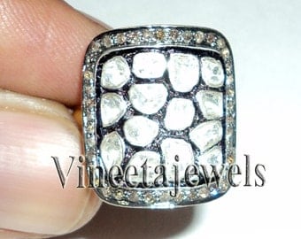 Evergreen .925 Sterling Silver Victorian Inspired 1.50Ct. Rose Cut Damond Ring