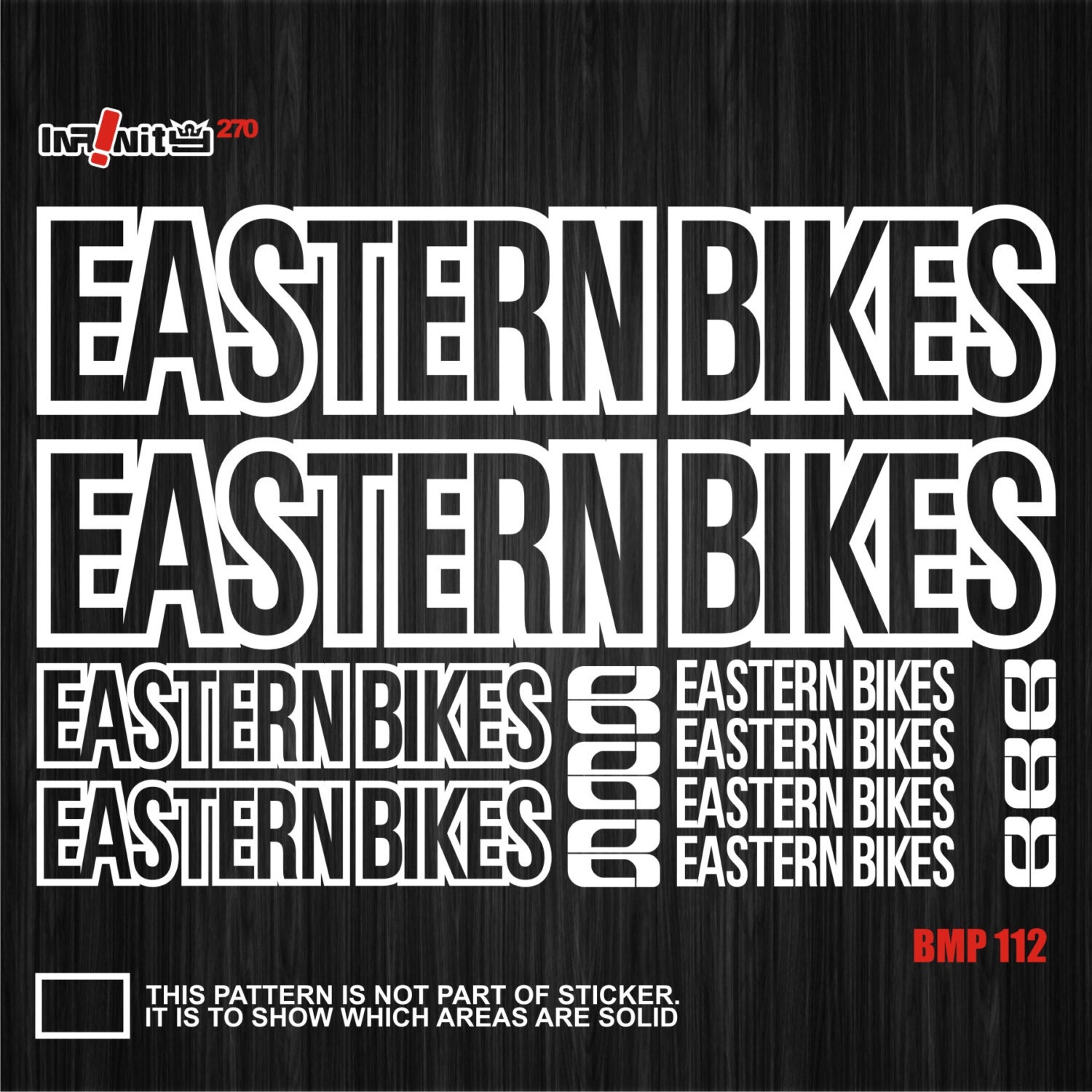 wBMP112 eastern bike Bicycle Frame Sticker Decal Set Fixed