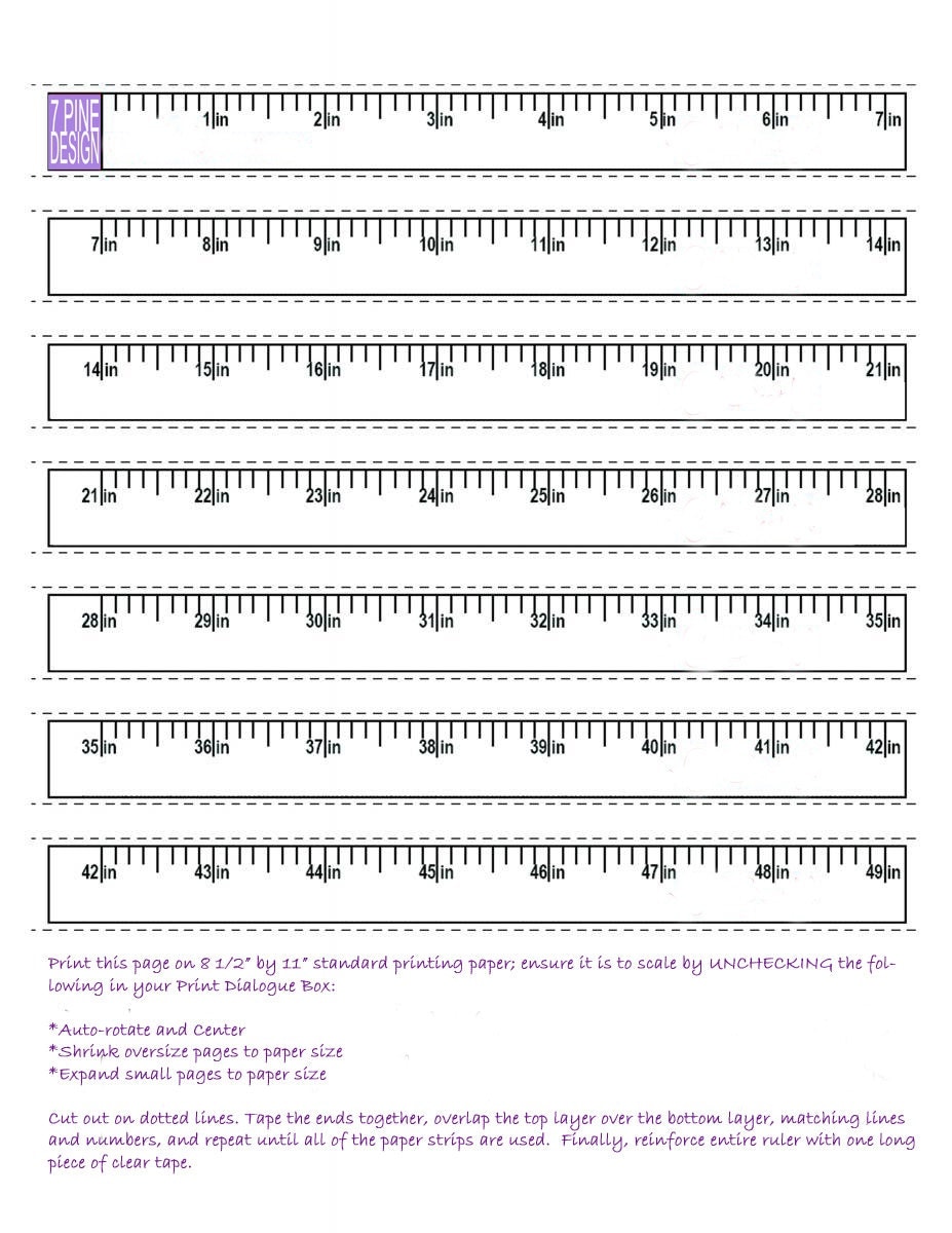 Measuring Tape PRINTABLE download by 7PineDesign on Etsy