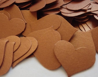 100 copper cardstock confetti hearts