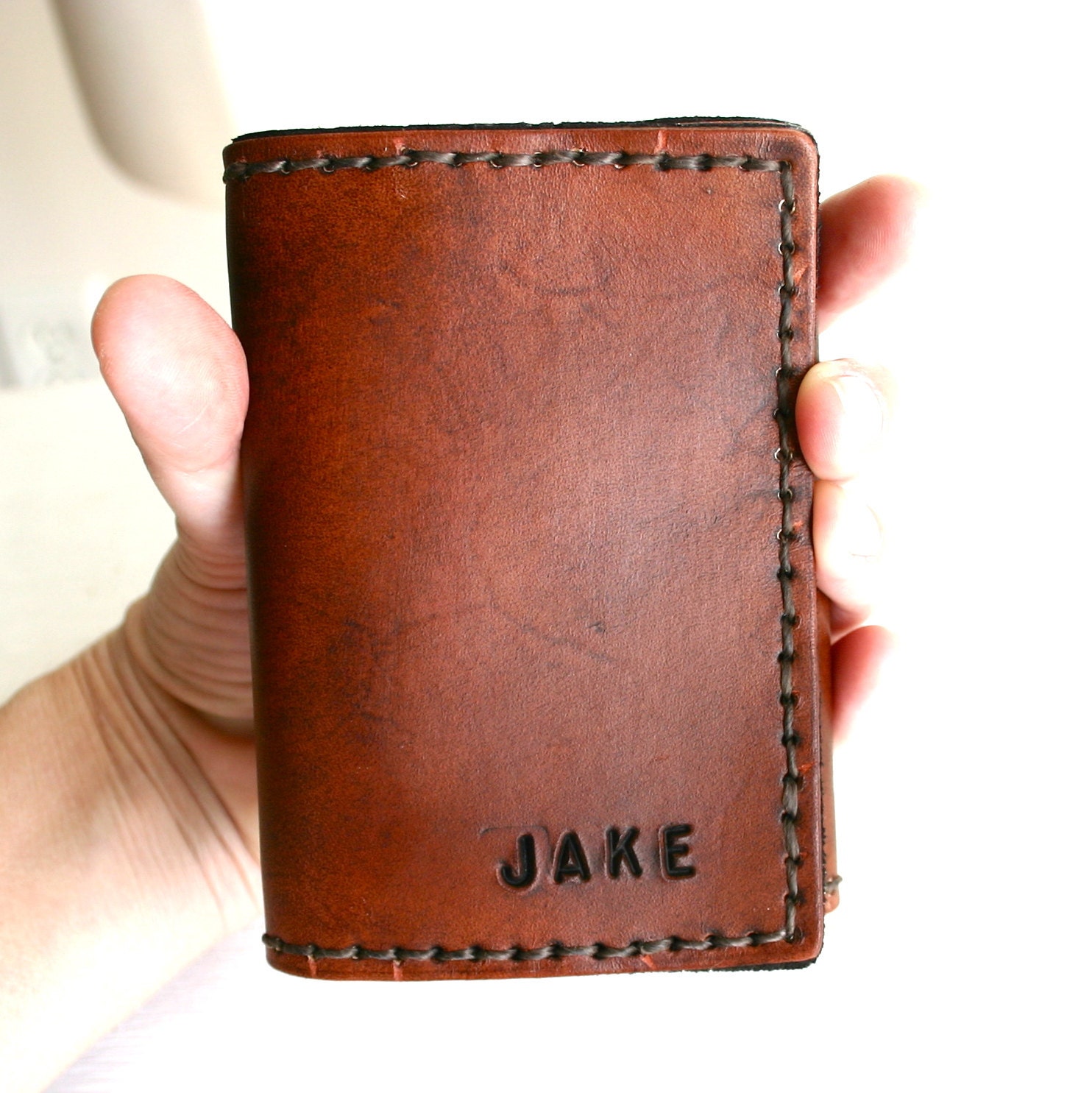TriFold Mens Wallet Mens Leather Wallet Personalized Mens